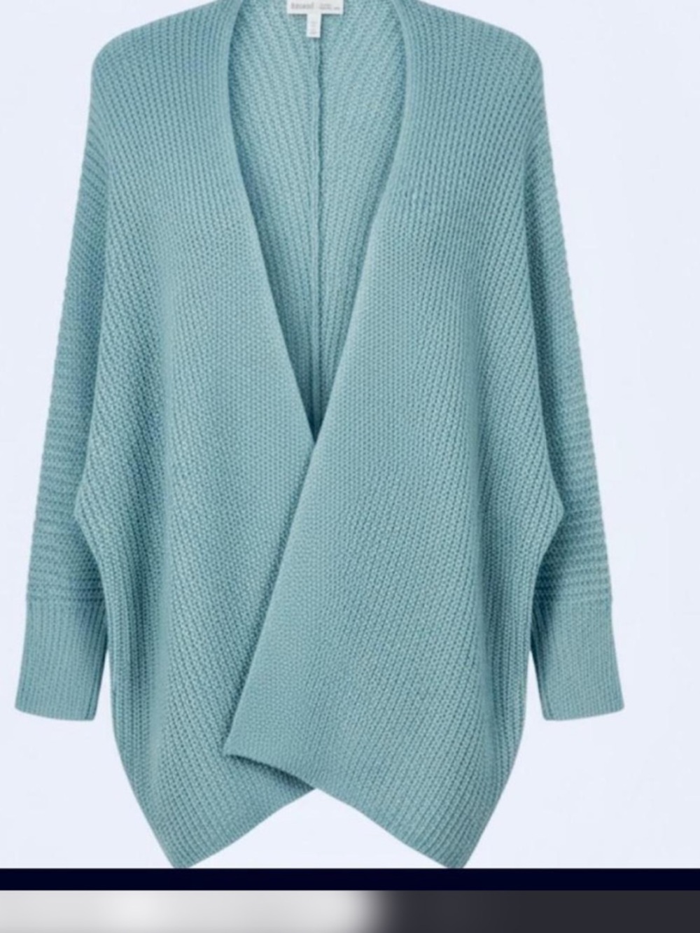 NWOT Be Cool Sage Green Oversized Lightweight Open Front Knit Cardigan Size M/L
